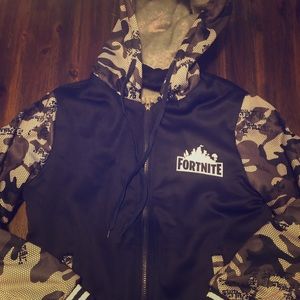 Soft Fortnite hooded sweatshirt zip up jacket